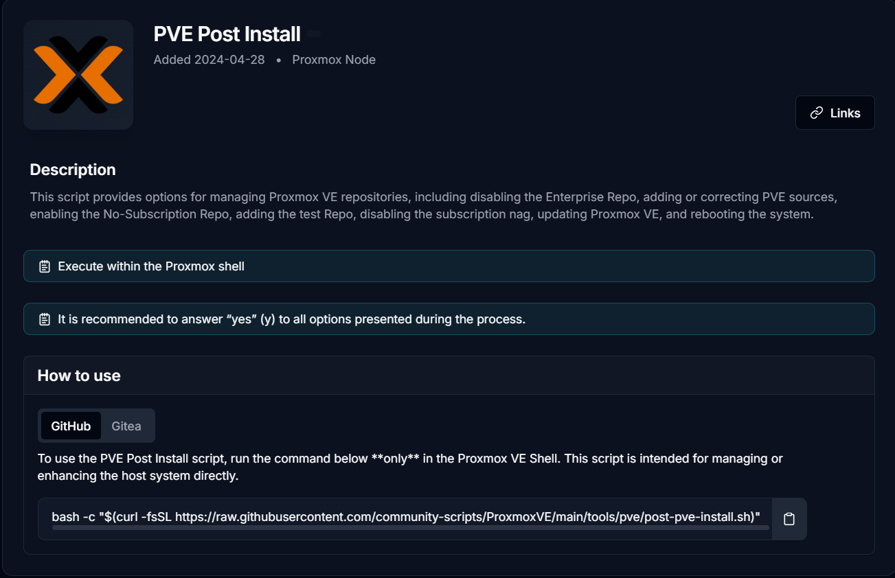 Script de Post-Installation